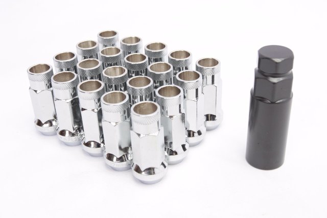Комплект гаек 20008 Muteki конус 12x1,25 44mm серебро HEX 17
