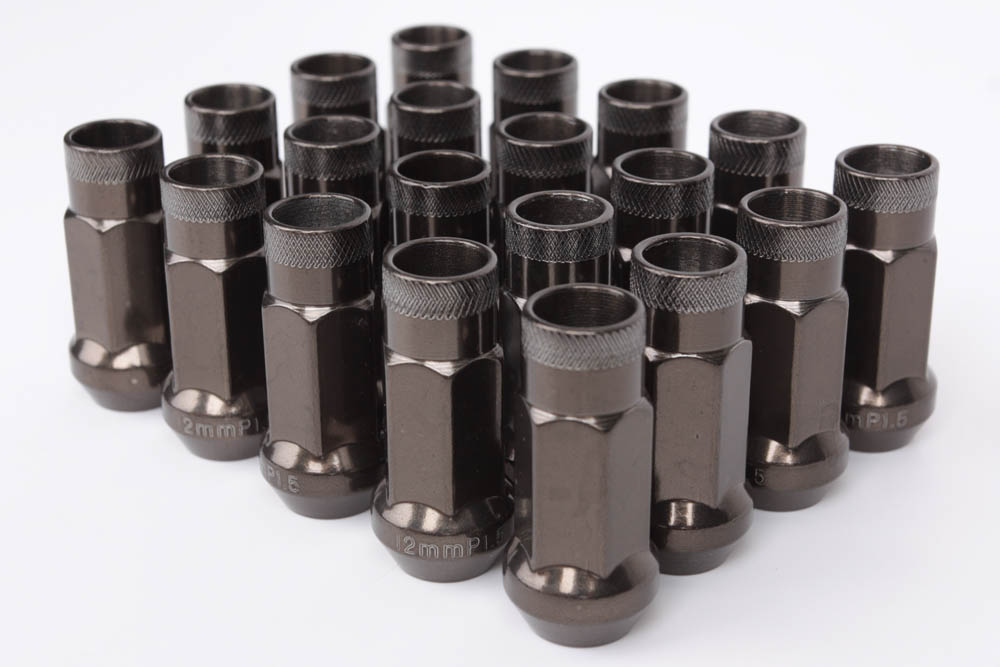 Комплект гаек 20009 Muteki конус 12x1,5 серебро тёмное HEX 17