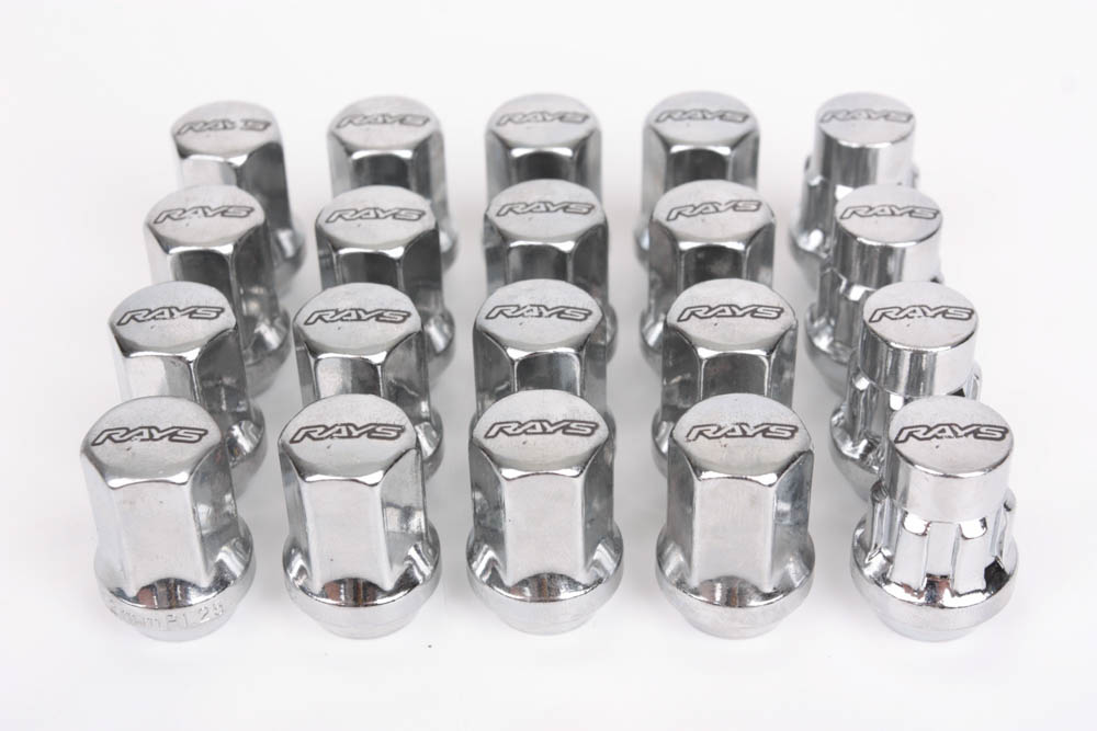 Комплект гаек 20032 Rays N084 конус 12x1,25 32mm серебро HEX 17