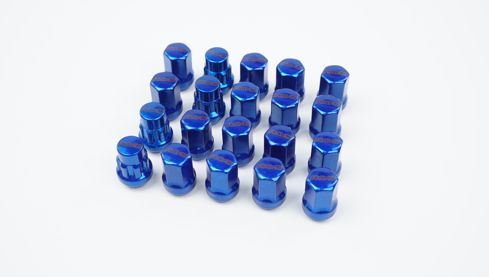 Комплект гаек 20155 Rays N084 конус 12x1,25 32mm синий HEX 17