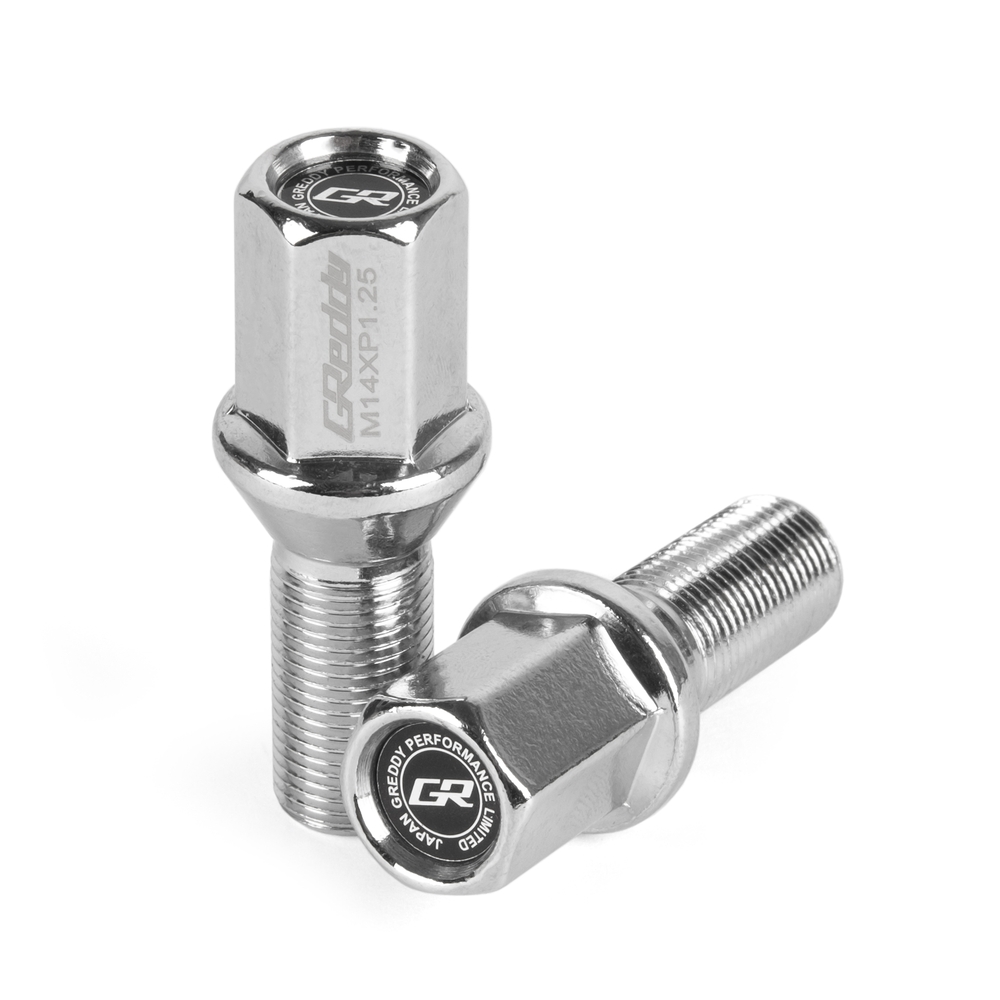 Комплект болтов 20203 Greddy B03 сфера 14X1,5 28mm серебро HEX 17