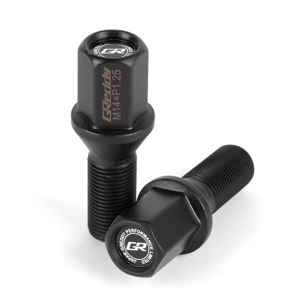 Комплект болтов 20202 Greddy B01 PRO конус 14x1,25 28mm чёрный матовый HEX 17