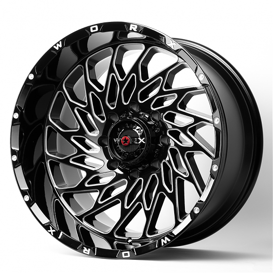Литые диски 80102 WORX DS241-820BM-2228944 22 J12 ET-44 8x180 124.3 чёрный + полированный спицы: Фото 3