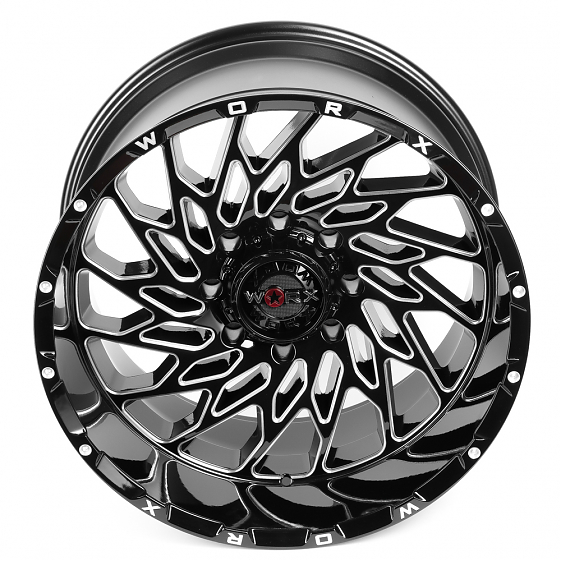 Литые диски 80102 WORX DS241-820BM-2228944 22 J12 ET-44 8x180 124.3 чёрный + полированный спицы: Фото 5