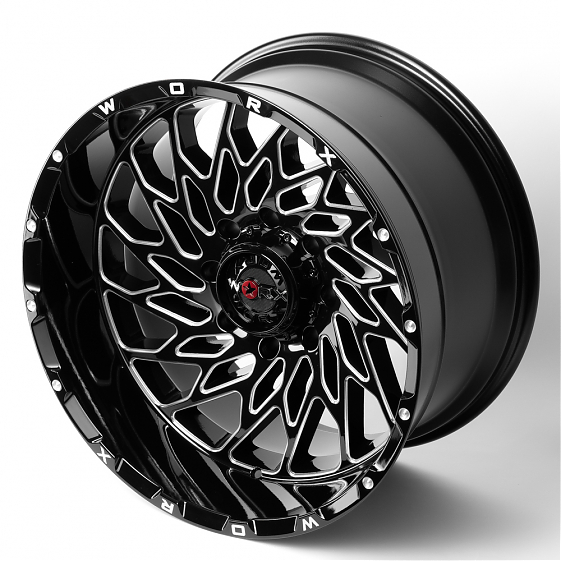 Литые диски 80102 WORX DS241-820BM-2228944 22 J12 ET-44 8x180 124.3 чёрный + полированный спицы: Фото 7