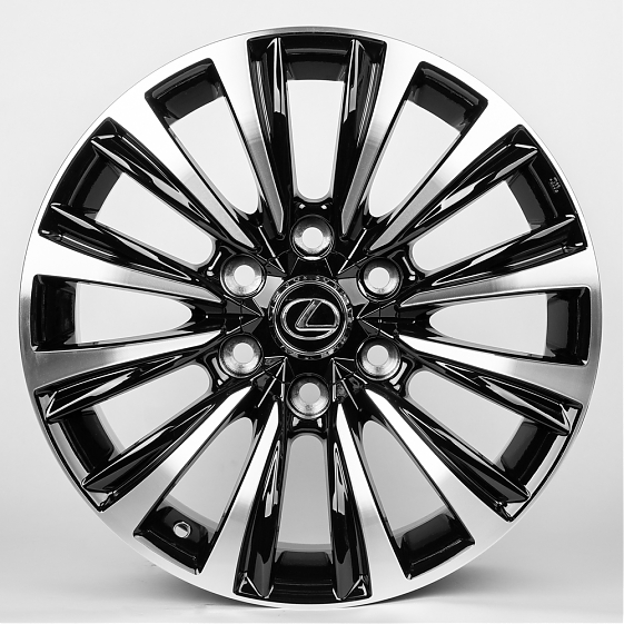 Литые диски 80294 Toyota/Lexus ZT824-DS190 18 J7.5 ET20 6x139.7 106.1 чёрный + полированные спицы: Фото 1