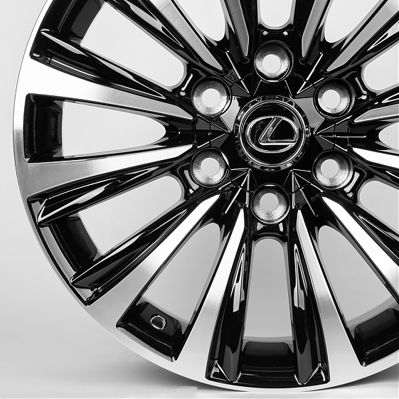 Литые диски 80294 Toyota/Lexus ZT824-DS190 18 J7.5 ET20 6x139.7 106.1 чёрный + полированные спицы: Фото 2