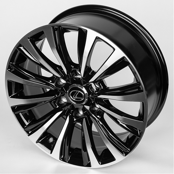 Литые диски 80294 Toyota/Lexus ZT824-DS190 18 J7.5 ET20 6x139.7 106.1 чёрный + полированные спицы: Фото 4