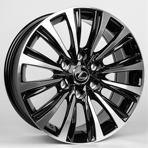 Литые диски 80294 Toyota/Lexus ZT824-DS190 18 J7.5 ET20 6x139.7 106.1 чёрный + полированные спицы: Фото 5