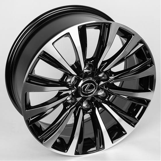 Литые диски 80294 Toyota/Lexus ZT824-DS190 18 J7.5 ET20 6x139.7 106.1 чёрный + полированные спицы: Фото 6