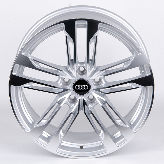 Литые диски 80867 Audi 5565X-SB406 19 J8.5 ET35 5x112 66,45 серебро + полированные спицы: Фото 3