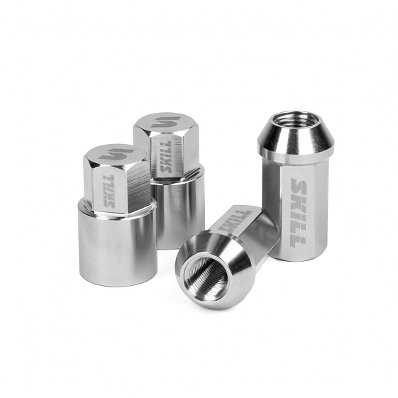 Гайка 90044 SKILL ST002 конус 12x1,25 40mm серебро HEX 17: Фото 2