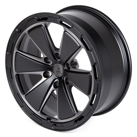 Кованые диски H231022G SKILL SV606-SK188 20 J9 ET19 6x139.7 77.8 чёрный матовый + матовый лак: Фото 6