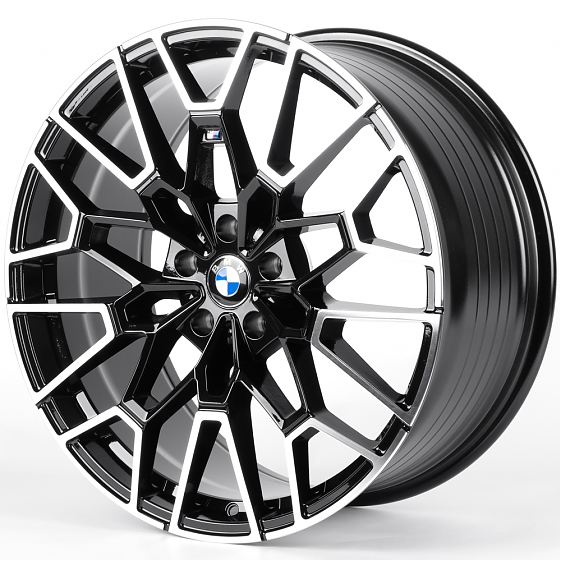 Литые диски 82238 BMW DF002-FG610 20 J8.5 ET35 5x112 66.56 чёрный глянцевый + полированные спицы: Фото 5