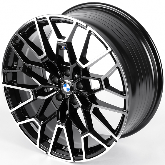 Литые диски 82238 BMW DF002-FG610 20 J8.5 ET35 5x112 66.56 чёрный глянцевый + полированные спицы: Фото 6