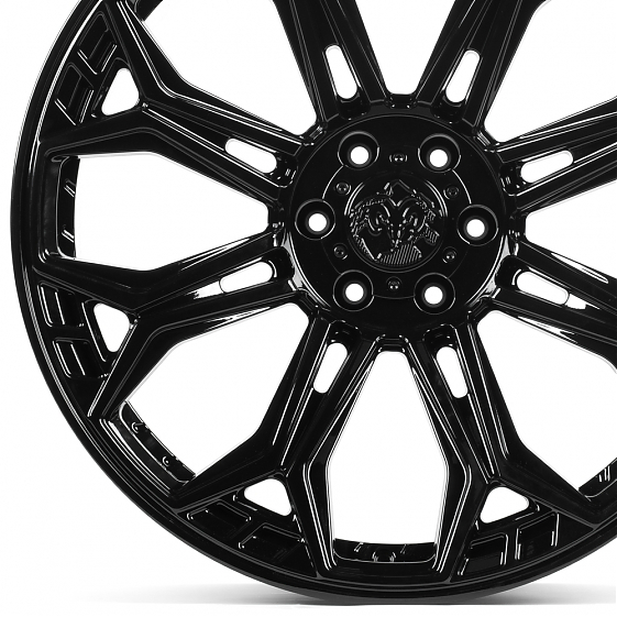 Кованые диски H260317C SKILL SV394-CS477 24 J11.5 ET-10 6x139.7 77.8 чёрный глянцевый: Фото 2