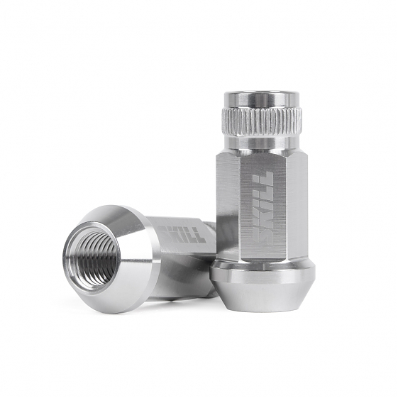 Гайка 90130 SKILL ST007 конус 12x1,25 45mm серебро HEX 17: Фото 1