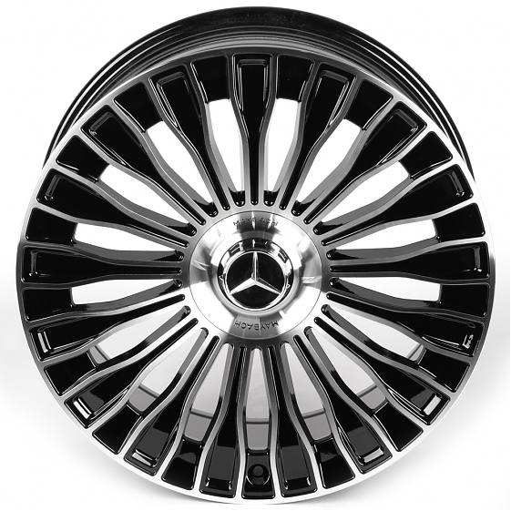 Литые диски 81814 Mercedes-Benz iV-313Q-SF100 20 J8.5 ET35 5x112 66.6 чёрный глянцевый + полированны: Фото 3