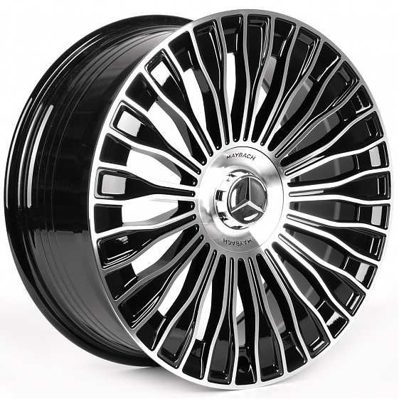 Литые диски 81814 Mercedes-Benz iV-313Q-SF100 20 J8.5 ET35 5x112 66.6 чёрный глянцевый + полированны: Фото 4