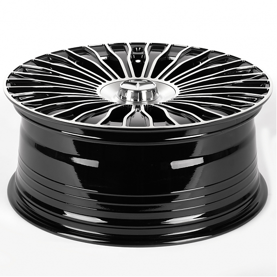 Литые диски 81814 Mercedes-Benz iV-313Q-SF100 20 J8.5 ET35 5x112 66.6 чёрный глянцевый + полированны: Фото 7