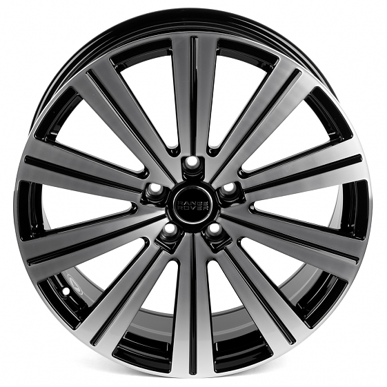 Кованые диски H240602W SL172-SB562 20 J8.5 ET43.5 5x120 72.6 чёрный глянцевый + полированные спицы: Фото 3