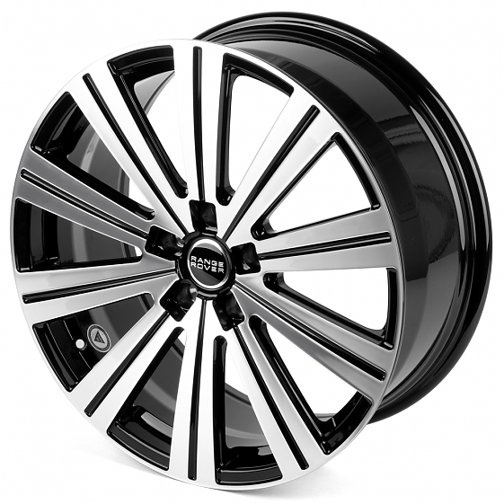 Кованые диски H240602W SL172-SB562 20 J8.5 ET43.5 5x120 72.6 чёрный глянцевый + полированные спицы: Фото 6