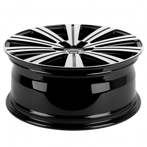 Кованые диски H240602W SL172-SB562 20 J8.5 ET43.5 5x120 72.6 чёрный глянцевый + полированные спицы: Фото 7