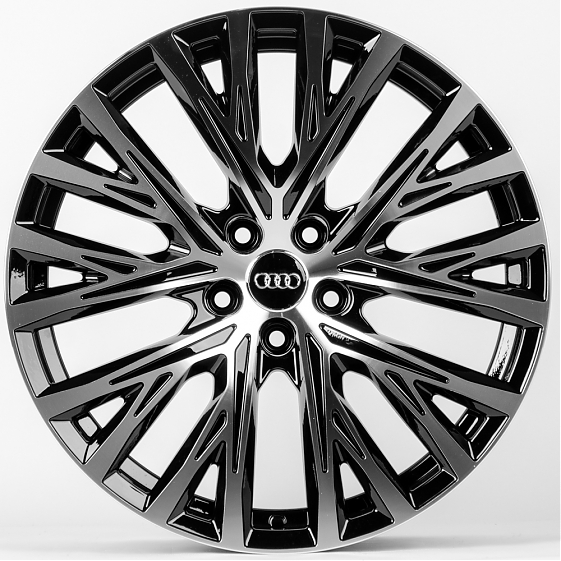 Литые диски 80430 Audi FBX046-9-DS204 19 J8.5 ET30 5x112 66.5 чёрный + полированные спицы: Фото 1