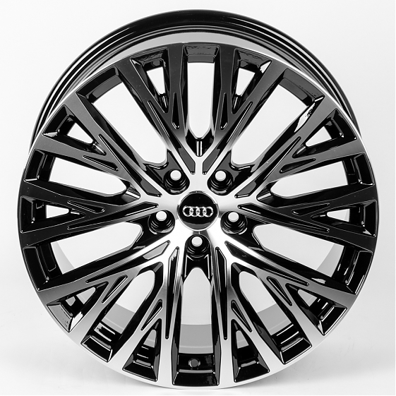 Литые диски 80430 Audi FBX046-9-DS204 19 J8.5 ET30 5x112 66.5 чёрный + полированные спицы: Фото 3