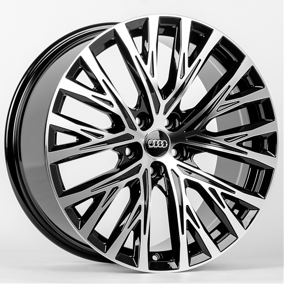 Литые диски 80430 Audi FBX046-9-DS204 19 J8.5 ET30 5x112 66.5 чёрный + полированные спицы: Фото 4
