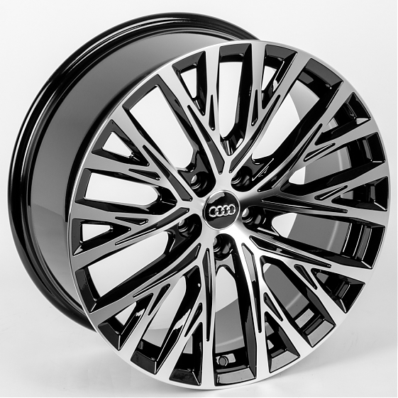 Литые диски 80430 Audi FBX046-9-DS204 19 J8.5 ET30 5x112 66.5 чёрный + полированные спицы: Фото 5