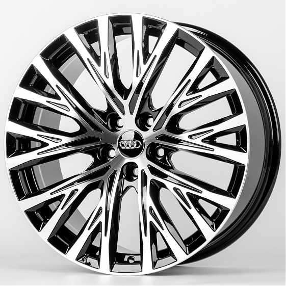 Литые диски 80430 Audi FBX046-9-DS204 19 J8.5 ET30 5x112 66.5 чёрный + полированные спицы: Фото 6