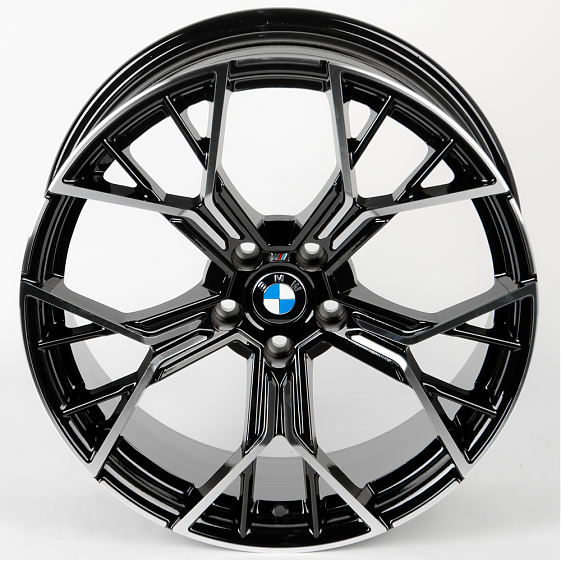 Литые диски 80336 BMW 5084X-SL064 19 J8.5 ET30 5x112 66.6 чёрный + полированные спицы: Фото 3