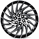 Кованые диски H260125X SKILL SV650-SL251 22 J9 ET40 6x139.7 77.8 чёрный глянцевый + полированные спи