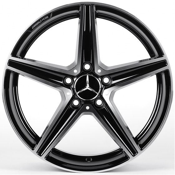 Литые диски 82328 Mercedes-Benz XF012-DS315 17 J7.5 ET35 5x112 66.45 чёрный глянцевый + полированные: Фото 1