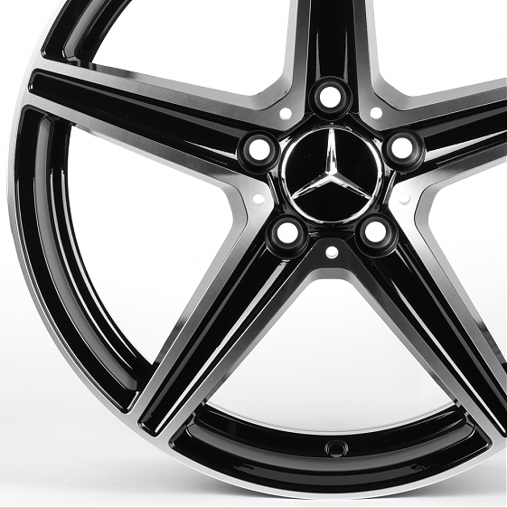 Литые диски 82328 Mercedes-Benz XF012-DS315 17 J7.5 ET35 5x112 66.45 чёрный глянцевый + полированные: Фото 2