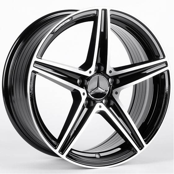 Литые диски 82328 Mercedes-Benz XF012-DS315 17 J7.5 ET35 5x112 66.45 чёрный глянцевый + полированные: Фото 4