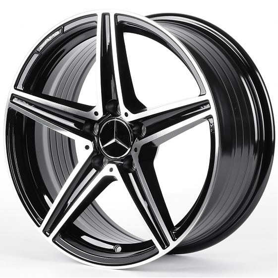 Литые диски 82328 Mercedes-Benz XF012-DS315 17 J7.5 ET35 5x112 66.45 чёрный глянцевый + полированные: Фото 5