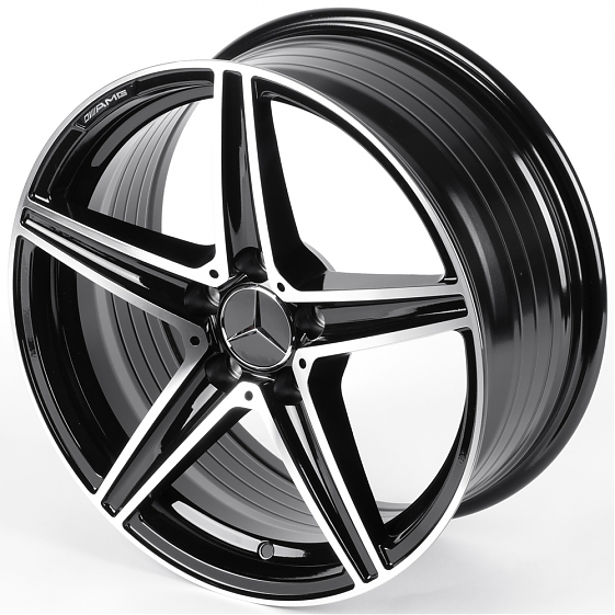 Литые диски 82328 Mercedes-Benz XF012-DS315 17 J7.5 ET35 5x112 66.45 чёрный глянцевый + полированные: Фото 6