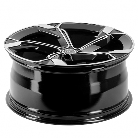 Кованые диски 230606W SKILL SL089 21 J9.5 ET31 5x112 66.5 чёрный + полированные спицы: Фото 6