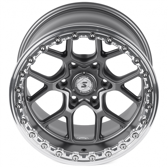 Кованые диски H250821X SKILL SB821-SB522 17 J10 ET-25 6x139.7 106.1 графит матовый + зеркальная поли: Фото 3