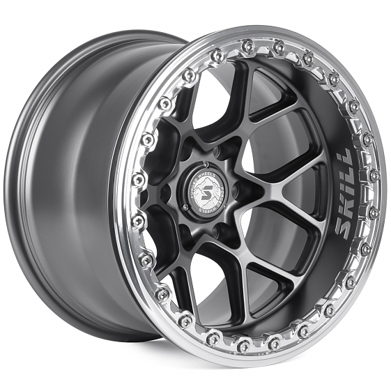 Кованые диски H250821X SKILL SB821-SB522 17 J10 ET-25 6x139.7 106.1 графит матовый + зеркальная поли: Фото 4