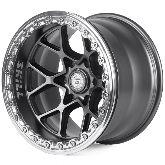 Кованые диски H250821X SKILL SB821-SB522 17 J10 ET-25 6x139.7 106.1 графит матовый + зеркальная поли: Фото 5