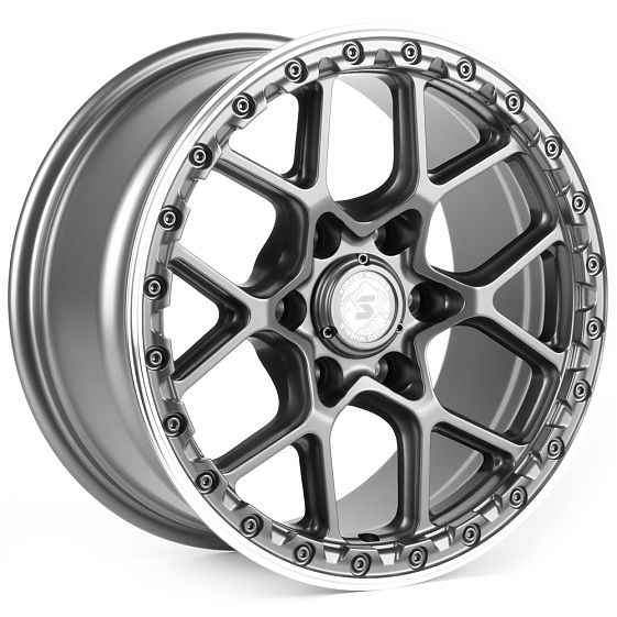 Кованые диски H260609J SKILL SB821-SB519 17 J8.5 ET34 6x135 87.1 графит матовый + полированный обод: Фото 4