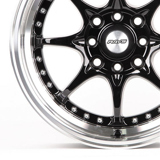 Литые диски 80471 Rays 1816-SK134 15 J6.5 ET35 4x100/4x114.3 56.6 чёрный + полированный обод: Фото 2