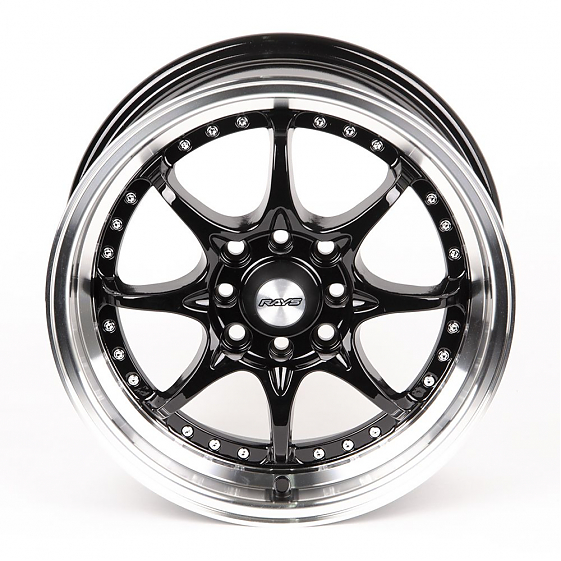 Литые диски 80471 Rays 1816-SK134 15 J6.5 ET35 4x100/4x114.3 56.6 чёрный + полированный обод: Фото 3