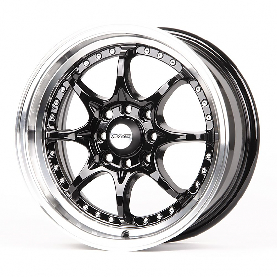 Литые диски 80471 Rays 1816-SK134 15 J6.5 ET35 4x100/4x114.3 56.6 чёрный + полированный обод: Фото 5