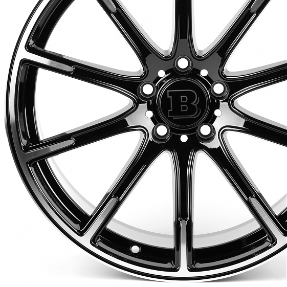 Литые диски 82563 Mercedes-Benz IV-1488 19 J8.5 ET35 5x112 66.5 чёрный + полированные спицы: Фото 2