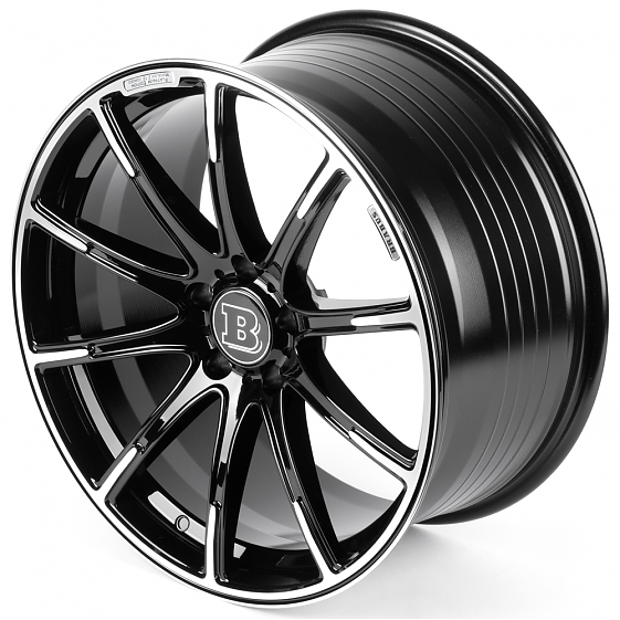 Литые диски 82563 Mercedes-Benz IV-1488 19 J8.5 ET35 5x112 66.5 чёрный + полированные спицы: Фото 6
