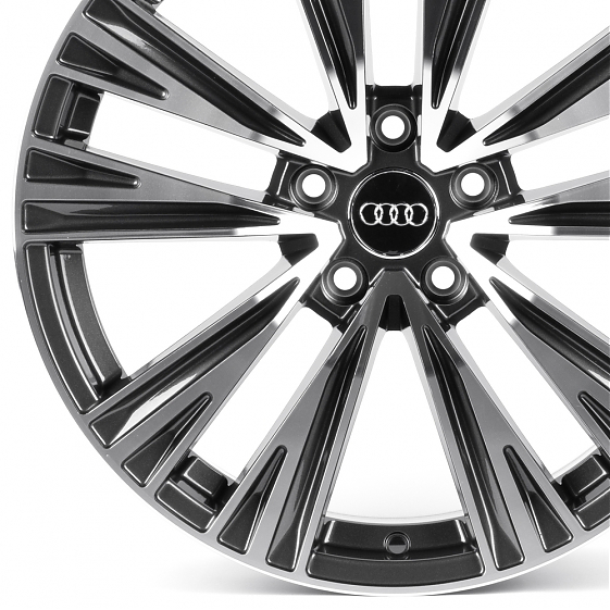 Литые диски 82366 Audi IVF993 18 J8 ET35 5x112 66.45 графит + полированные спицы: Фото 2